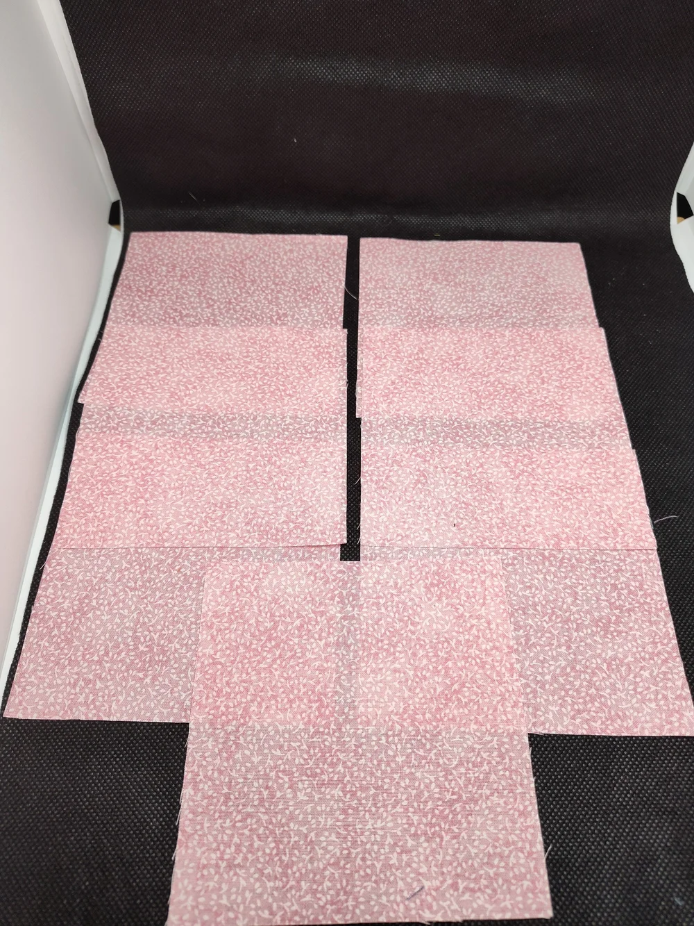7 4.50 Inch Precut Pink Floral Cotton Fabric Squares